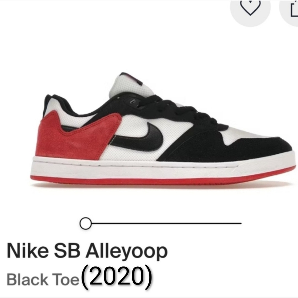 Nike SB Alleyoop Black Toe Sneakers Mens 10 Womens 11.5 NWBOX